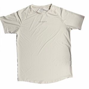 Youngla Shirt Mens L White Performance Workout Stretch Lightweight Short Sleeve